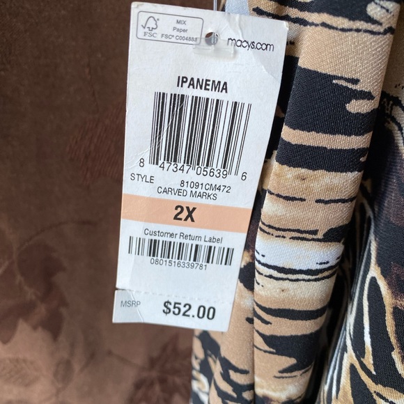 NWT JM Collection plus size 2X one-piece short sleeves - Picture 3 of 9